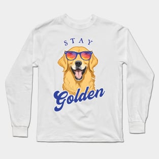 Stay Golden - Summer Golden Retriever in Shades Long Sleeve T-Shirt